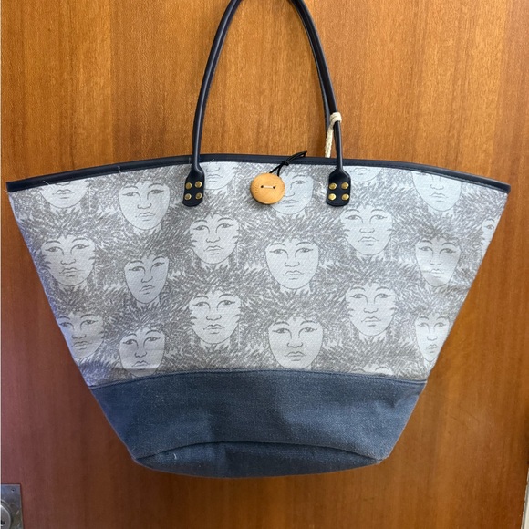 Manaola Handbags - Manaola Hawai’i Gray and Blue Tote Bag